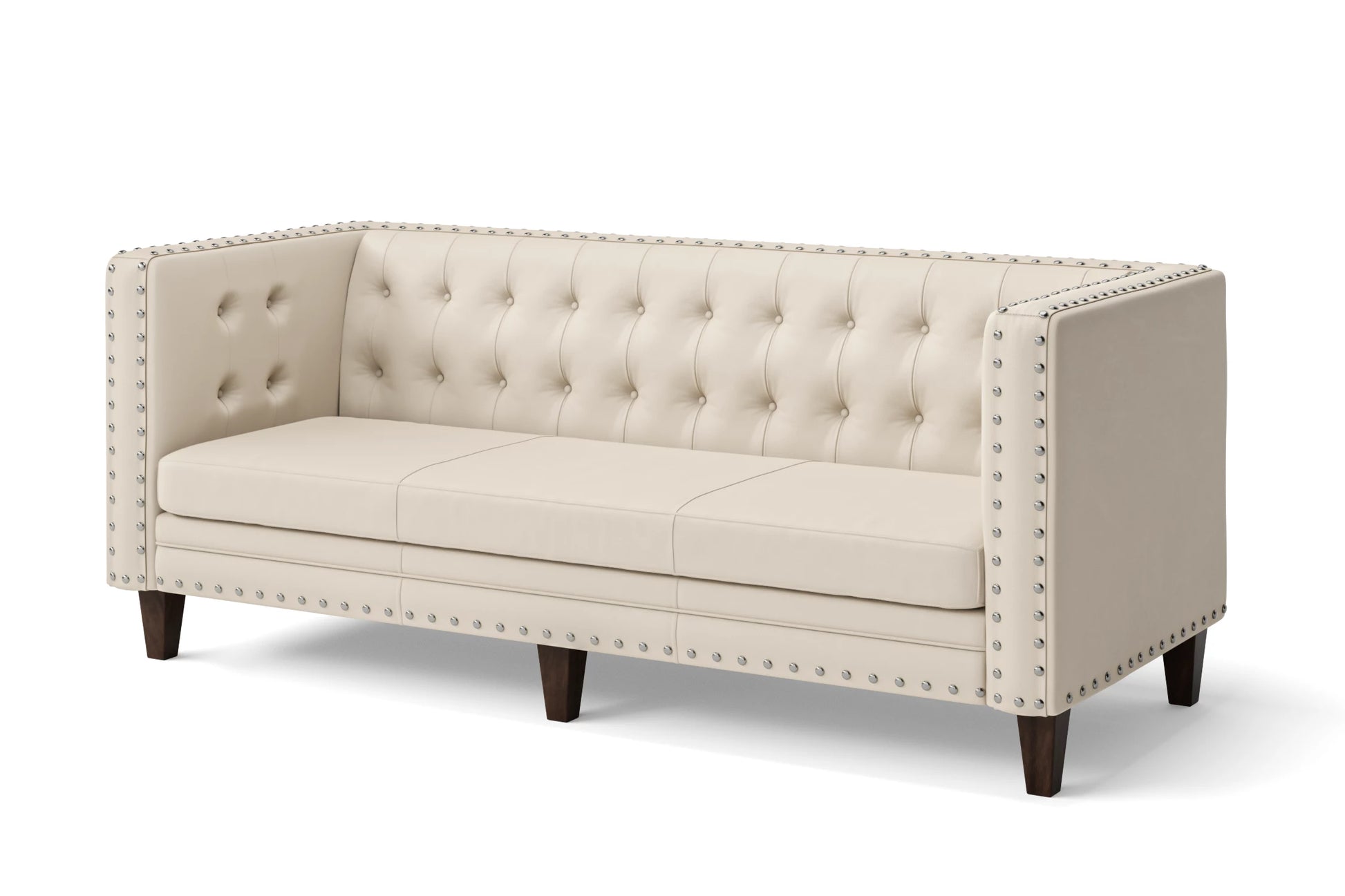 Rovigo 3 Seater Sofa Cream Leather