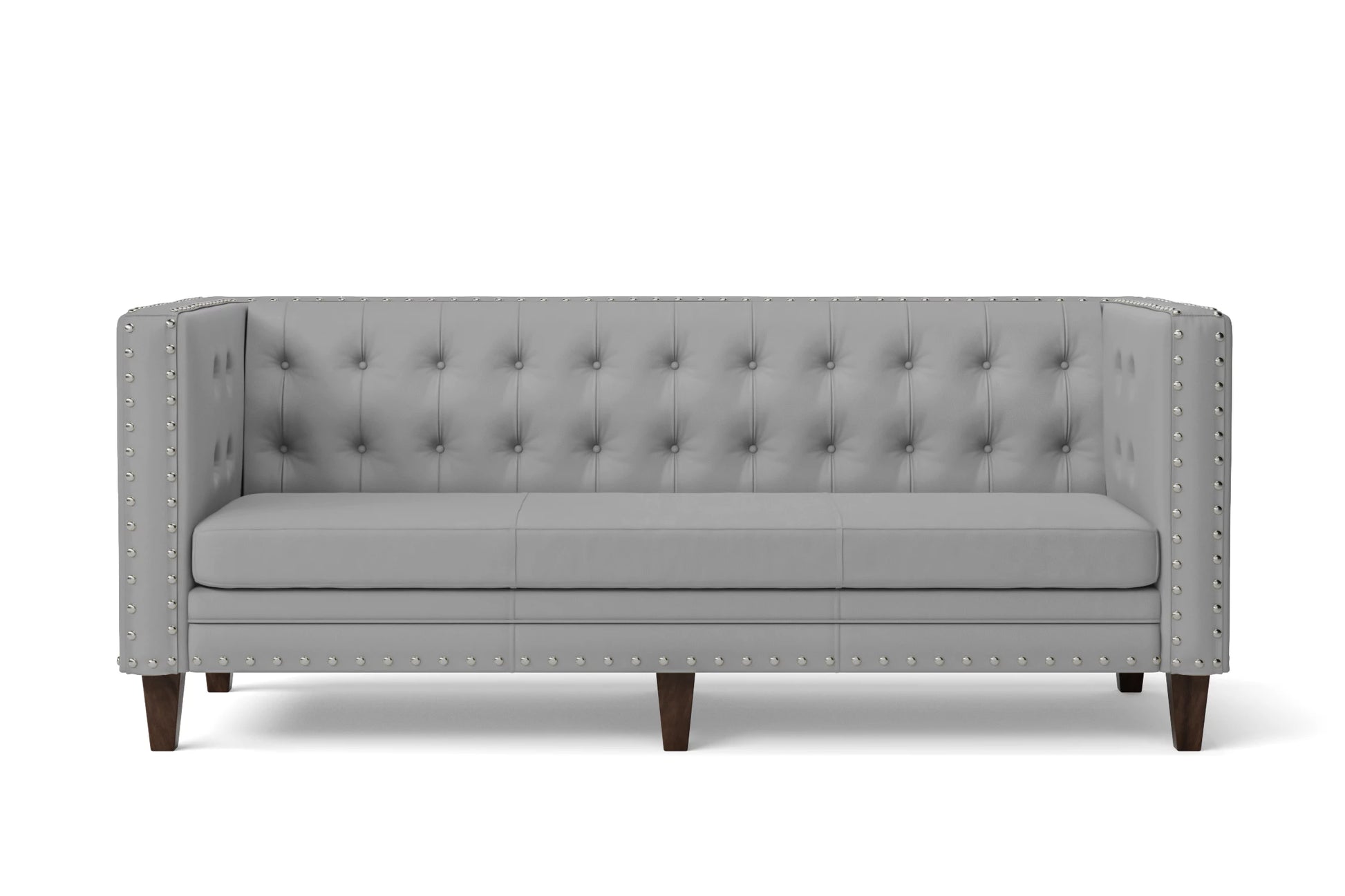 Rovigo 3 Seater Sofa Grey Leather