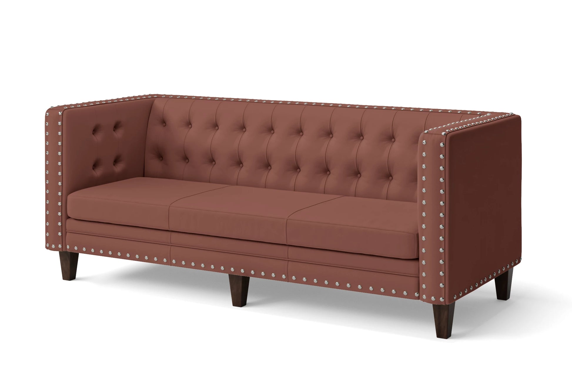 Rovigo 3 Seater Sofa Mauve Leather