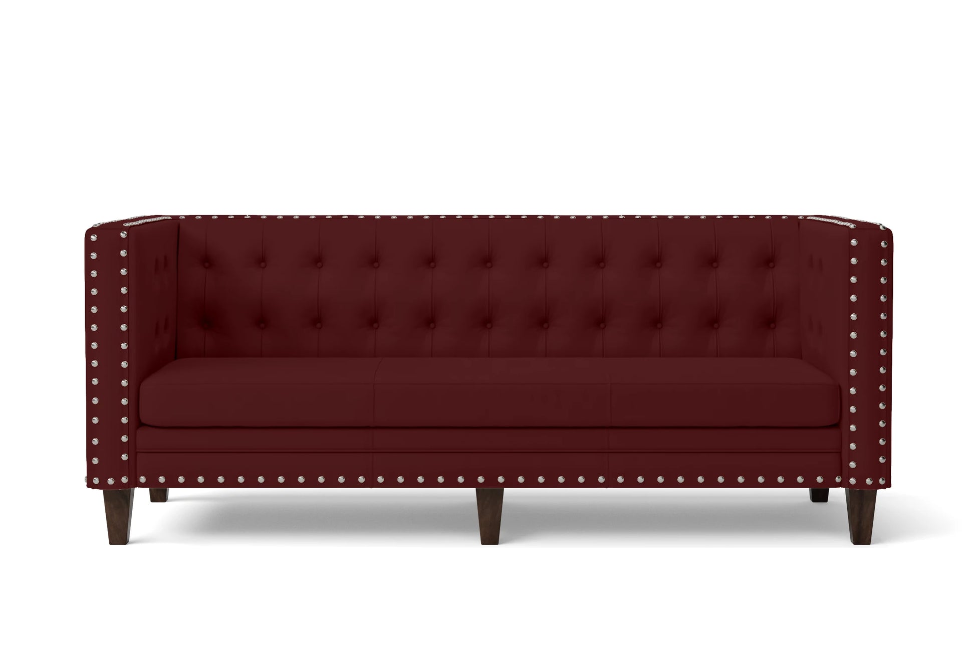 Rovigo 3 Seater Sofa Red Leather