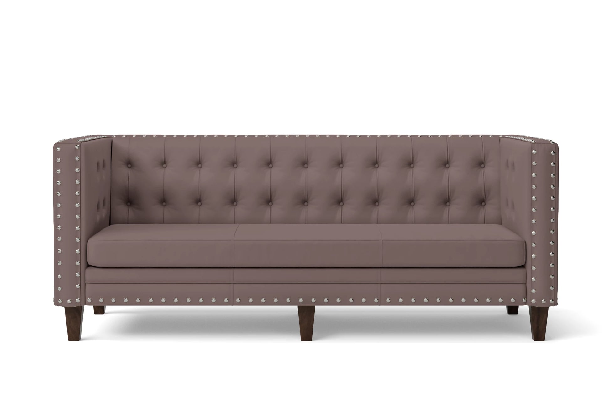 Rovigo 3 Seater Sofa Rose Taupe Leather