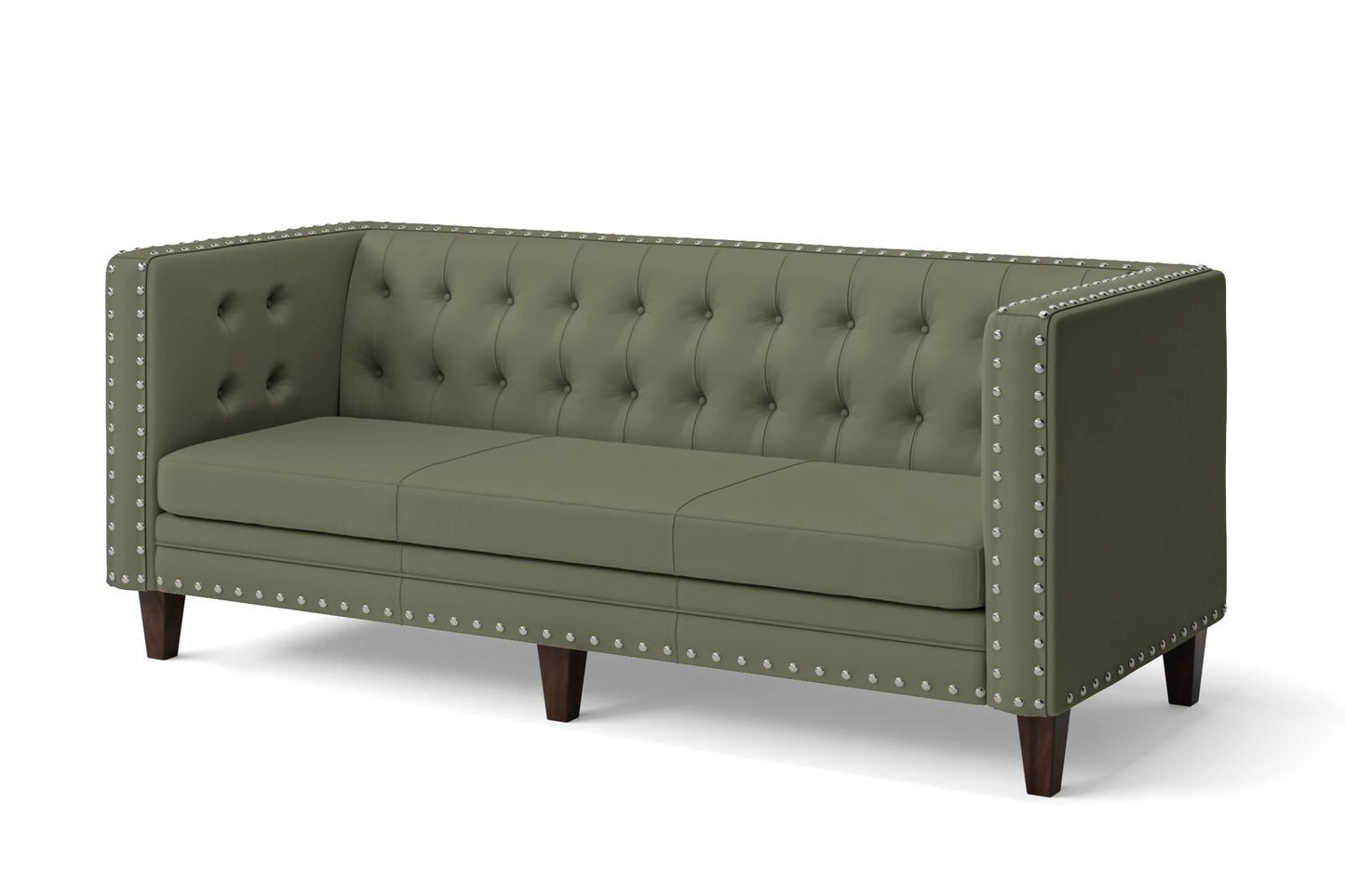 Rovigo 3 Seater Sofa Sage Leather