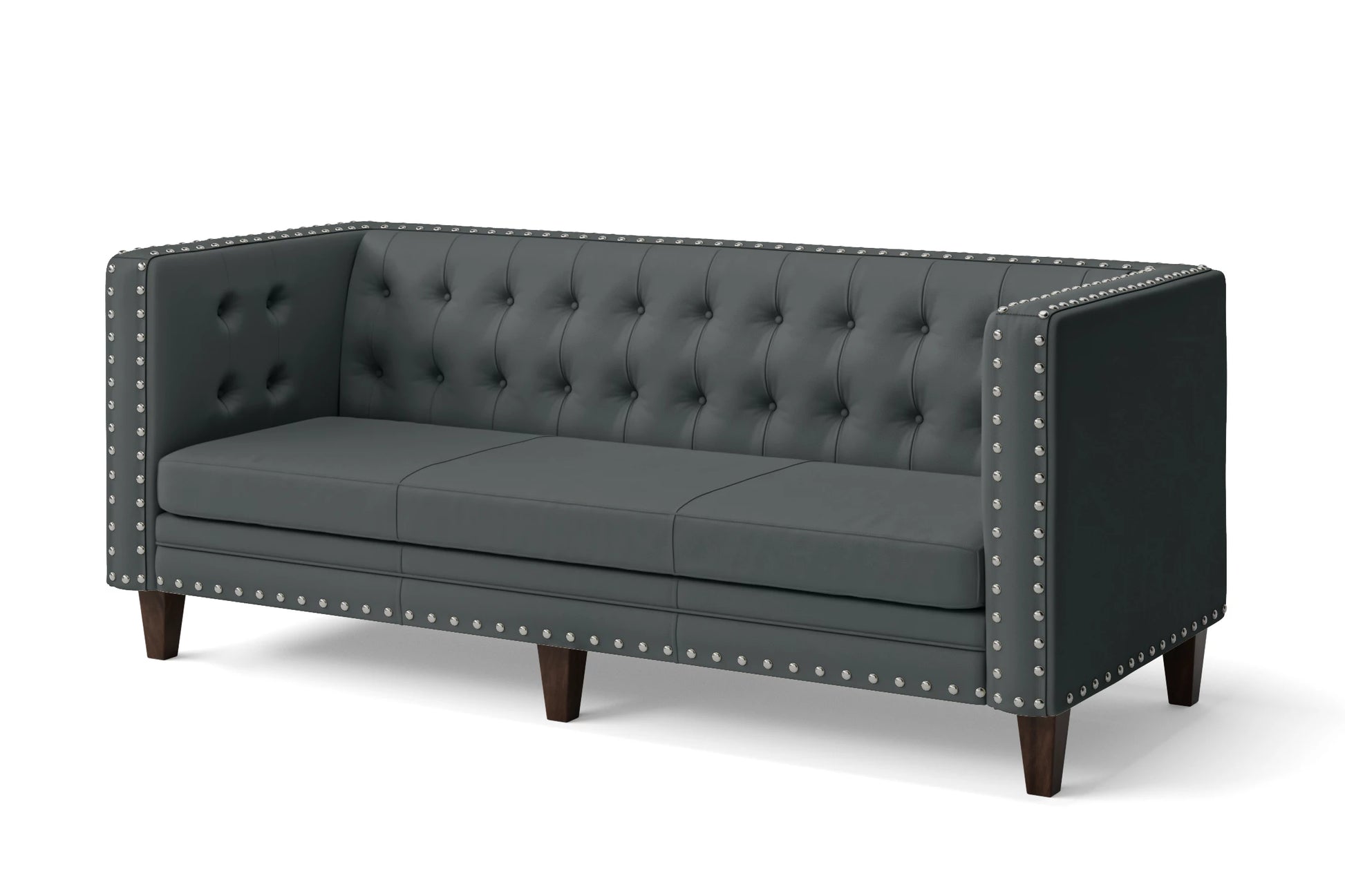 Rovigo 3 Seater Sofa Slate Leather