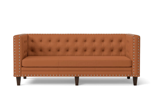 Rovigo 3 Seater Sofa Tan Brown Leather