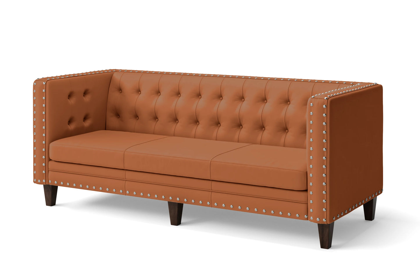 Rovigo 3 Seater Sofa Tan Brown Leather