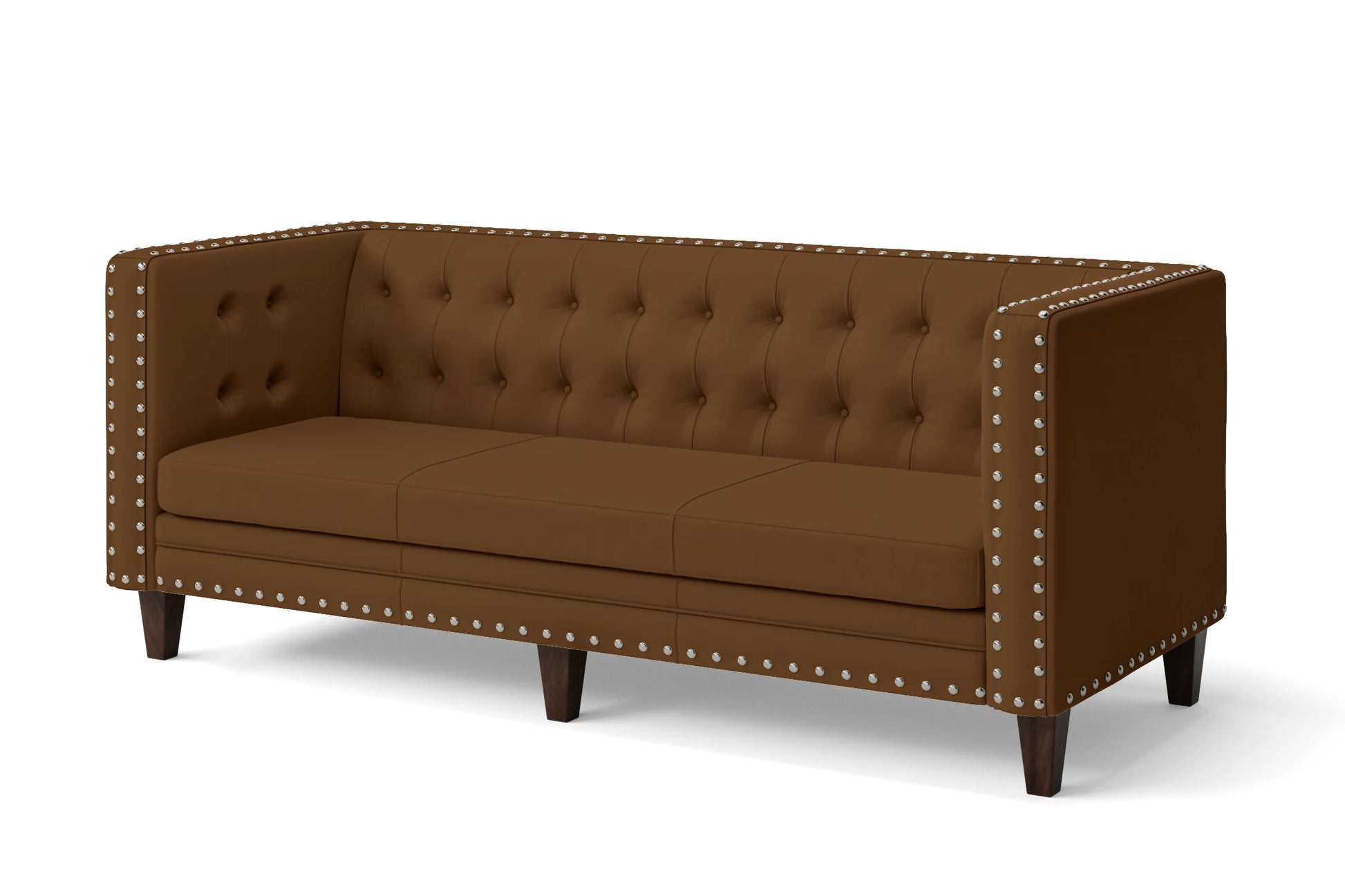 Rovigo 3 Seater Sofa Walnut Brown Leather