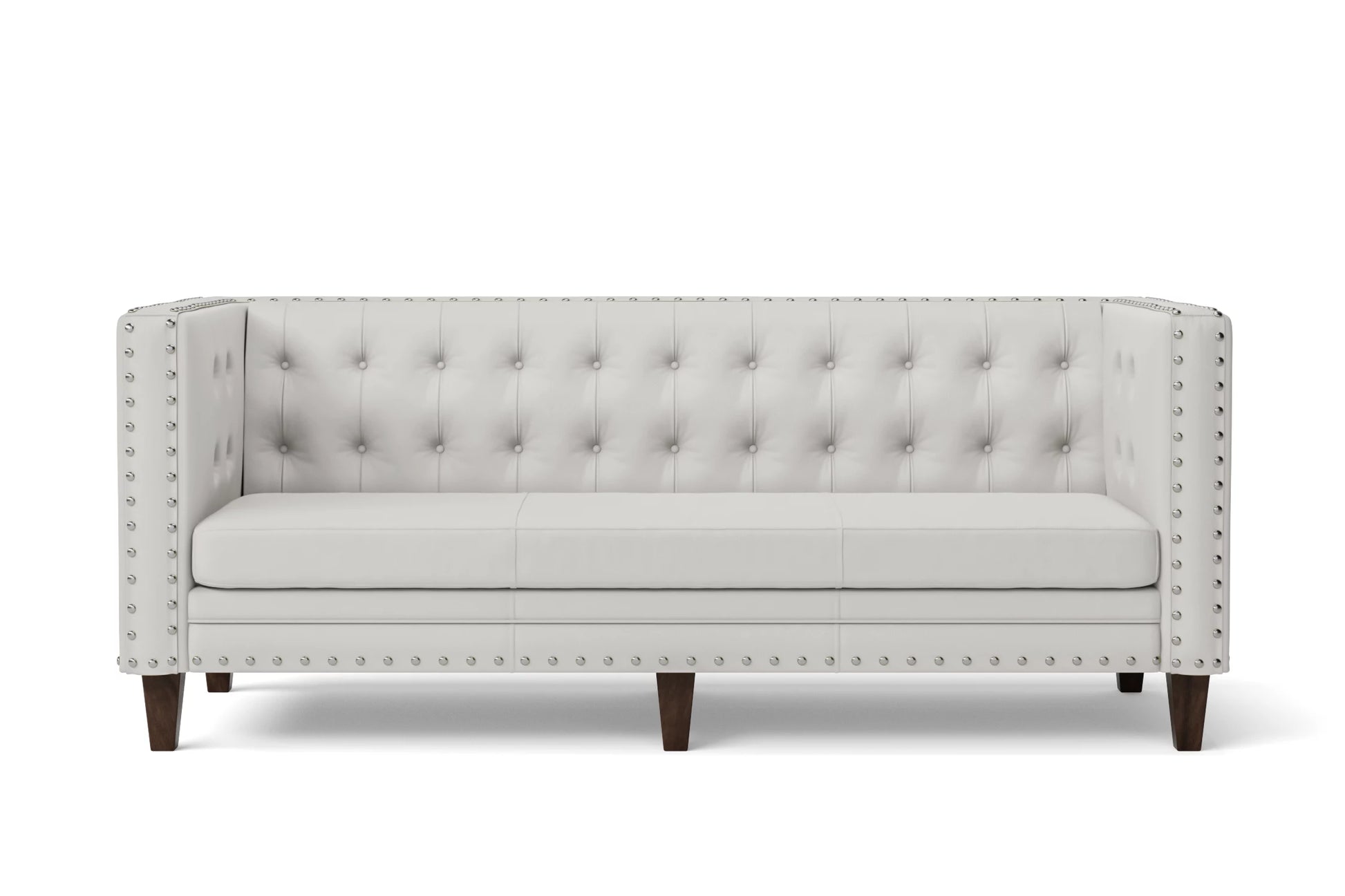 Rovigo 3 Seater Sofa White Leather