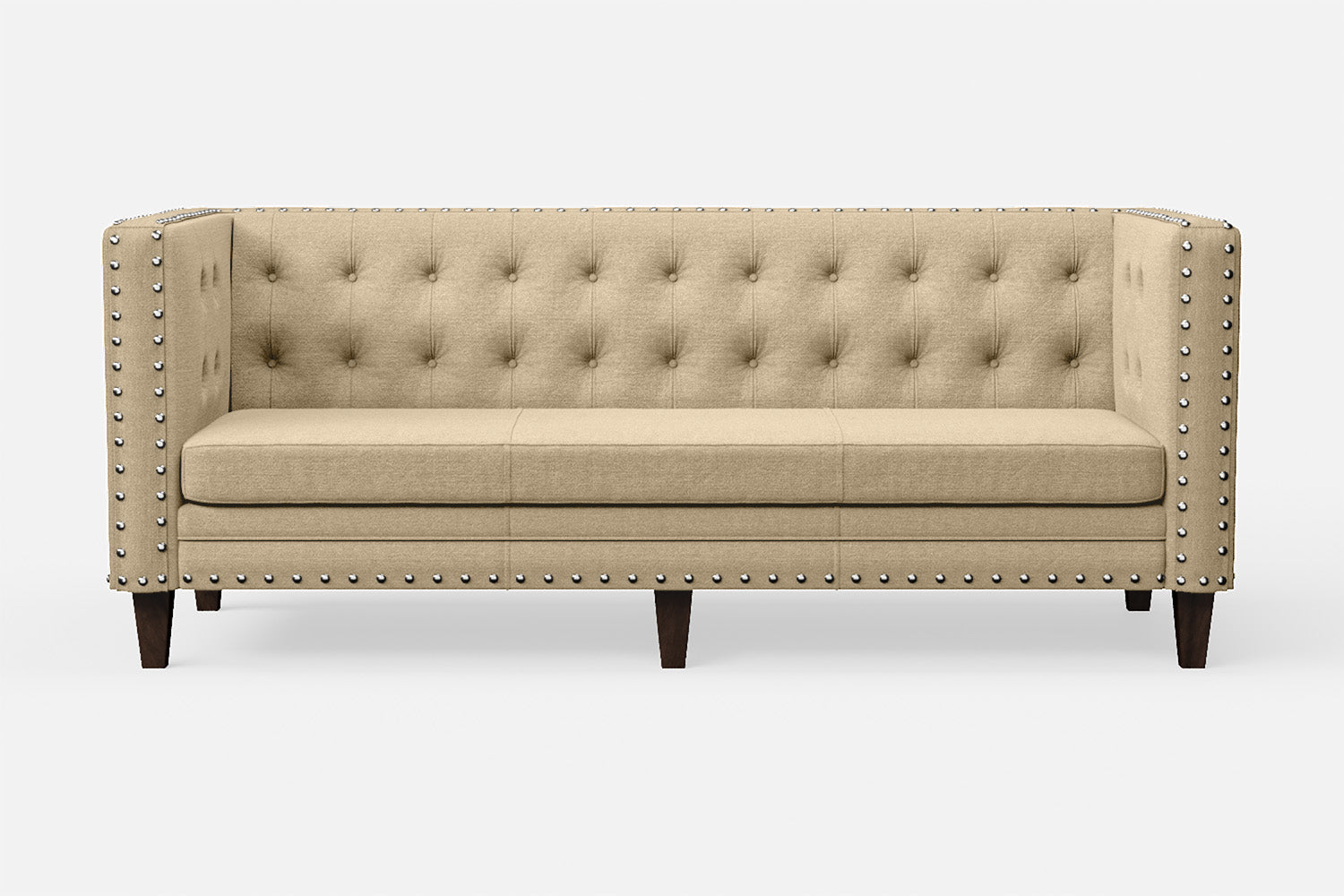 Rovigo 3 Seater Sofa Beige Linen Fabric