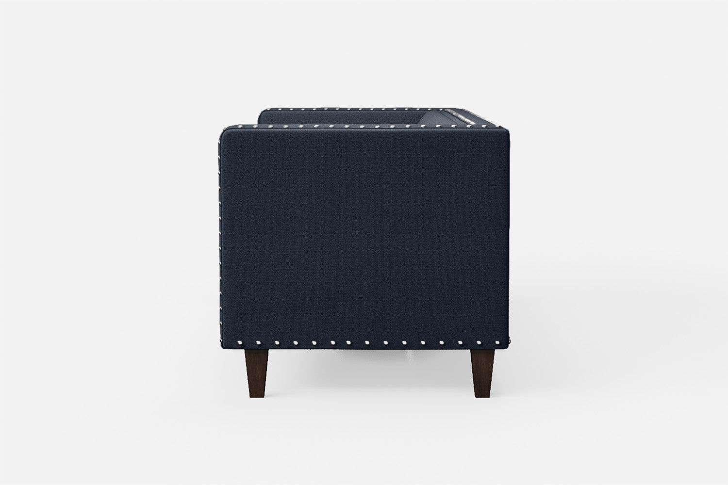 Rovigo 3 Seater Sofa Dark Blue Linen Fabric