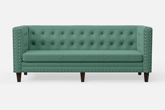 Rovigo 3 Seater Sofa Mint Green Linen Fabric