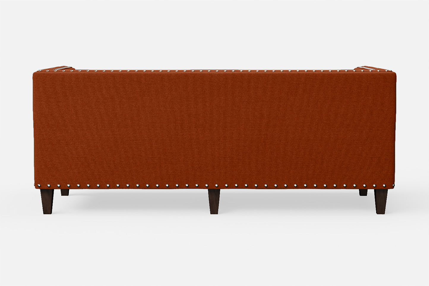 Rovigo 3 Seater Sofa Orange Linen Fabric