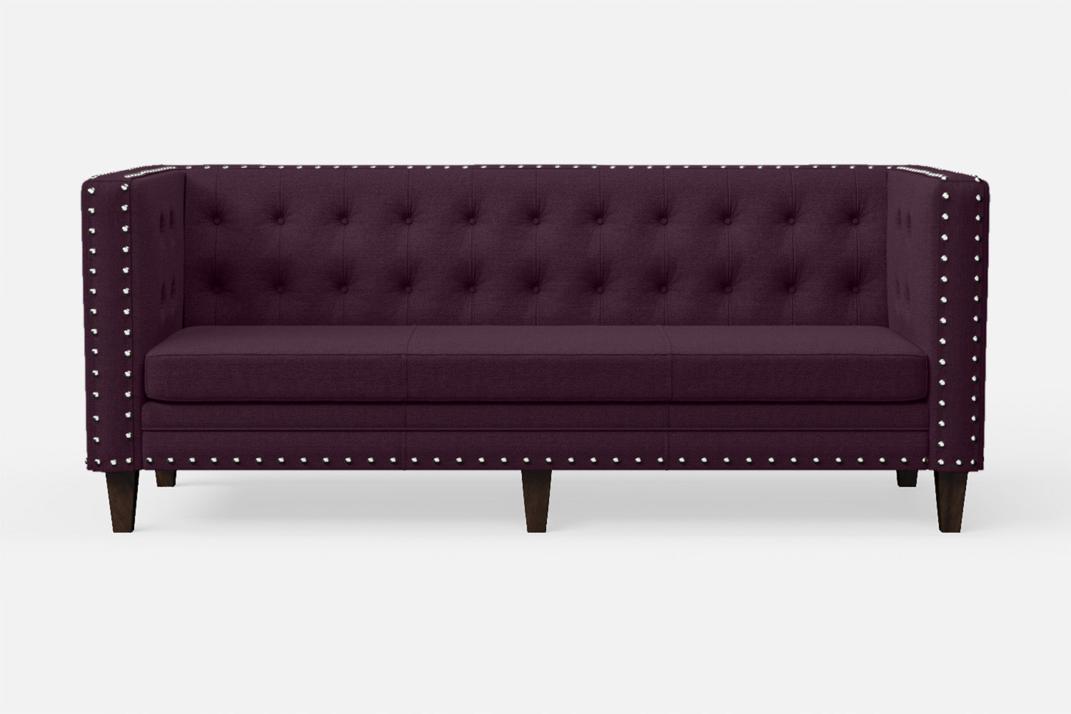 Rovigo 3 Seater Sofa Purple Linen Fabric