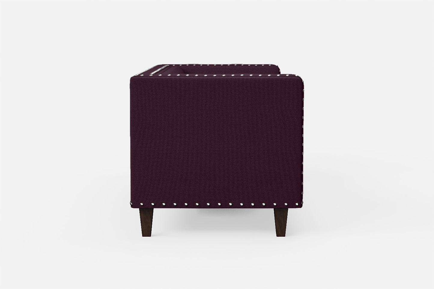 Rovigo 3 Seater Sofa Purple Linen Fabric