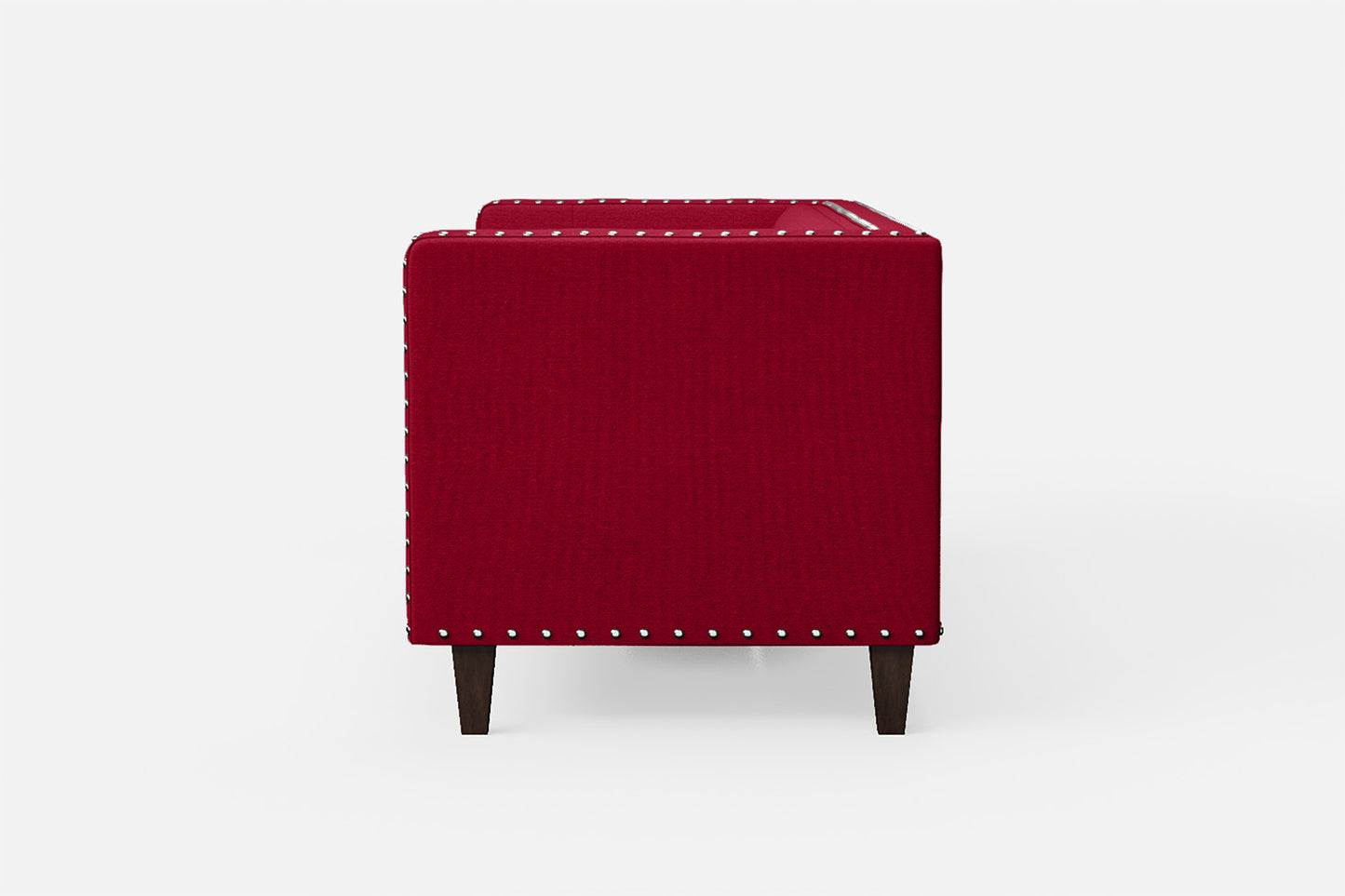 Rovigo 3 Seater Sofa Red Linen Fabric