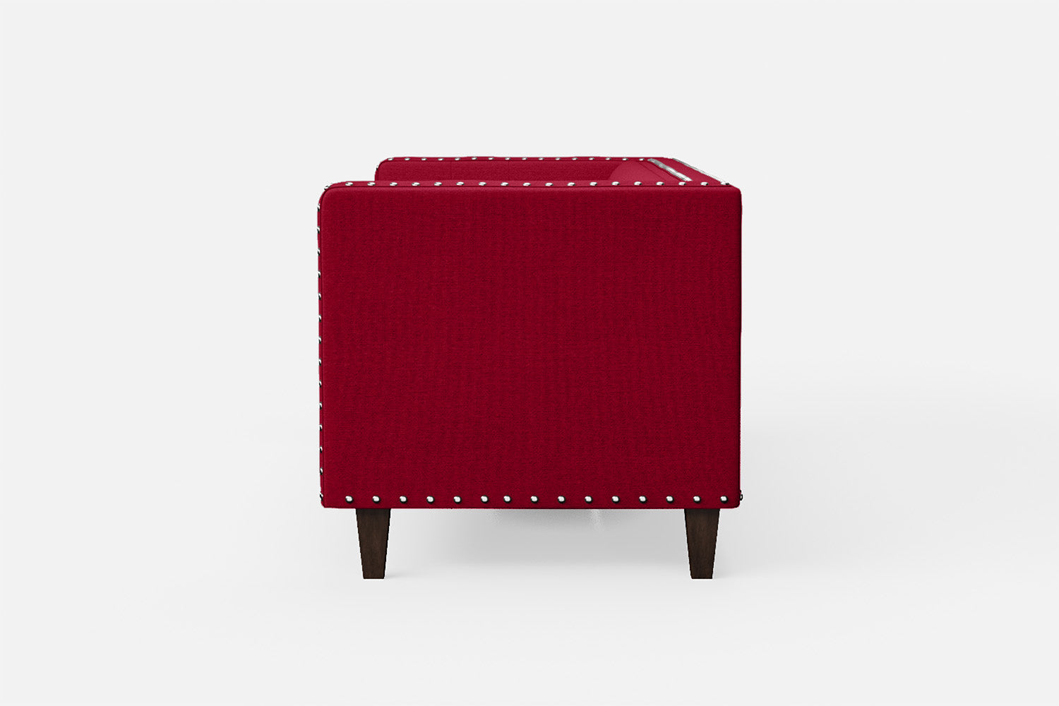 Rovigo 3 Seater Sofa Red Linen Fabric