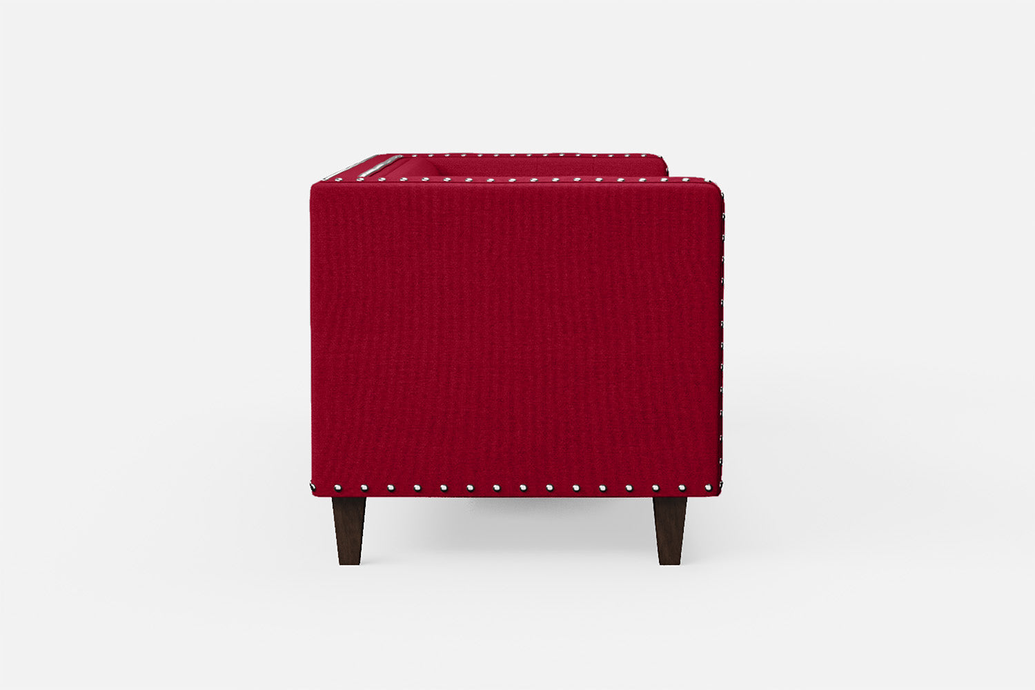 Rovigo 3 Seater Sofa Red Linen Fabric