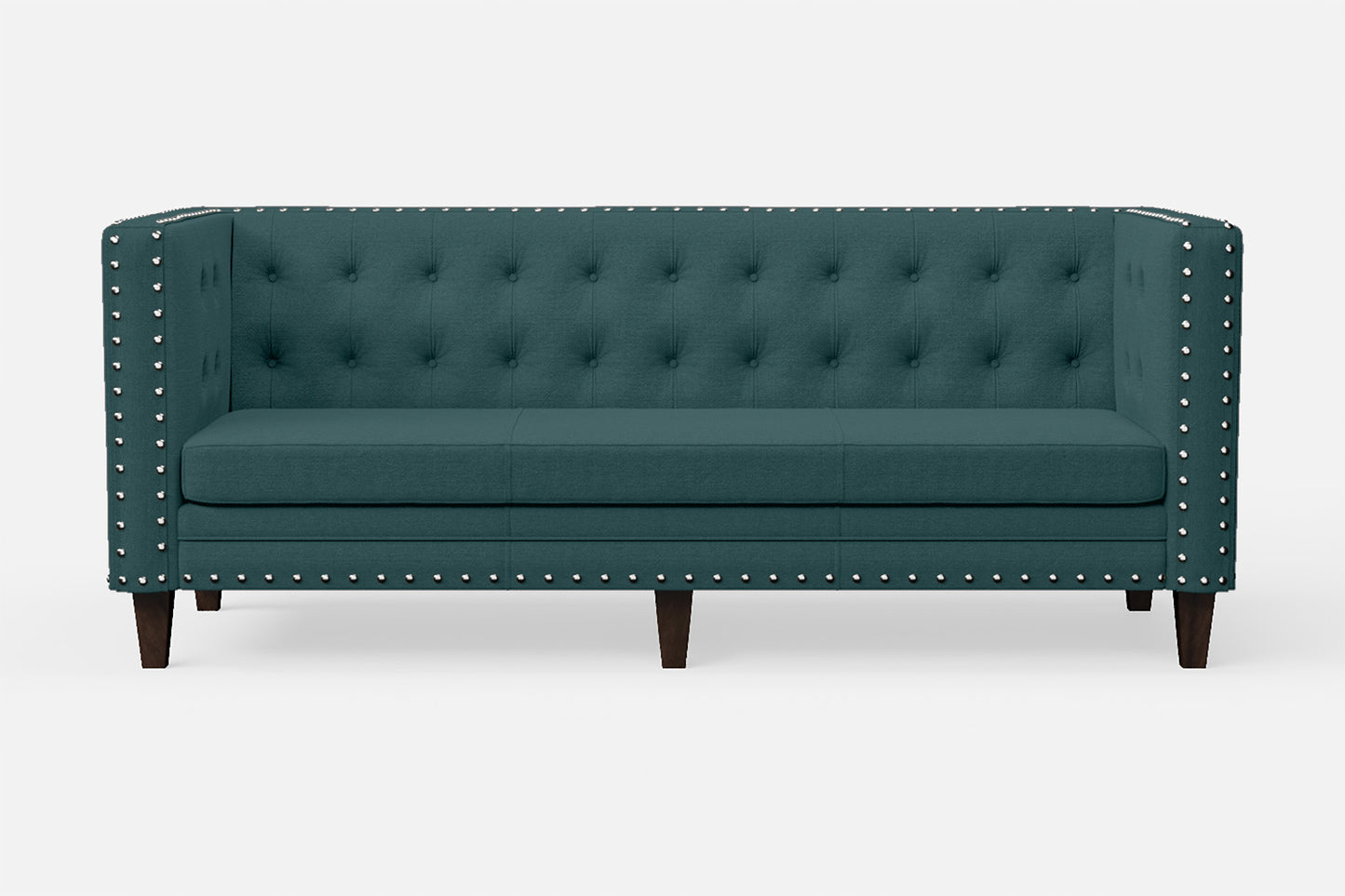 Rovigo 3 Seater Sofa Teal Linen Fabric