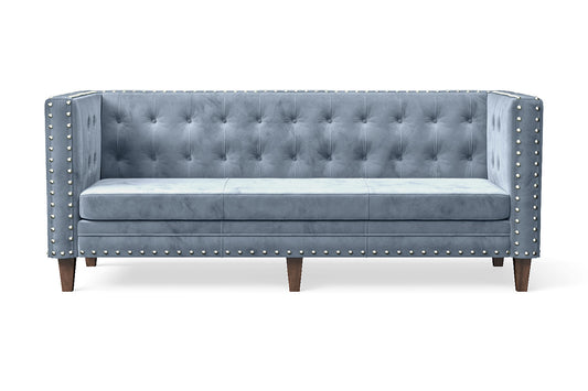 Rovigo 3 Seater Sofa Baby Blue Velvet