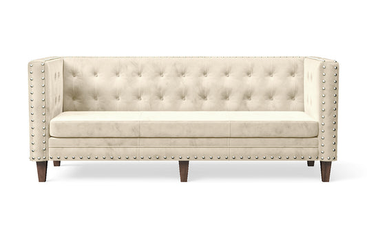 Rovigo 3 Seater Sofa Cream Velvet