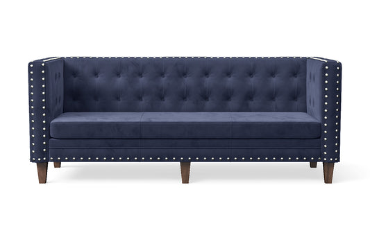 Rovigo 3 Seater Sofa Dark Blue Velvet