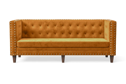 Rovigo 3 Seater Sofa Gold Velvet