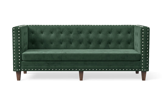 Rovigo 3 Seater Sofa Green Velvet