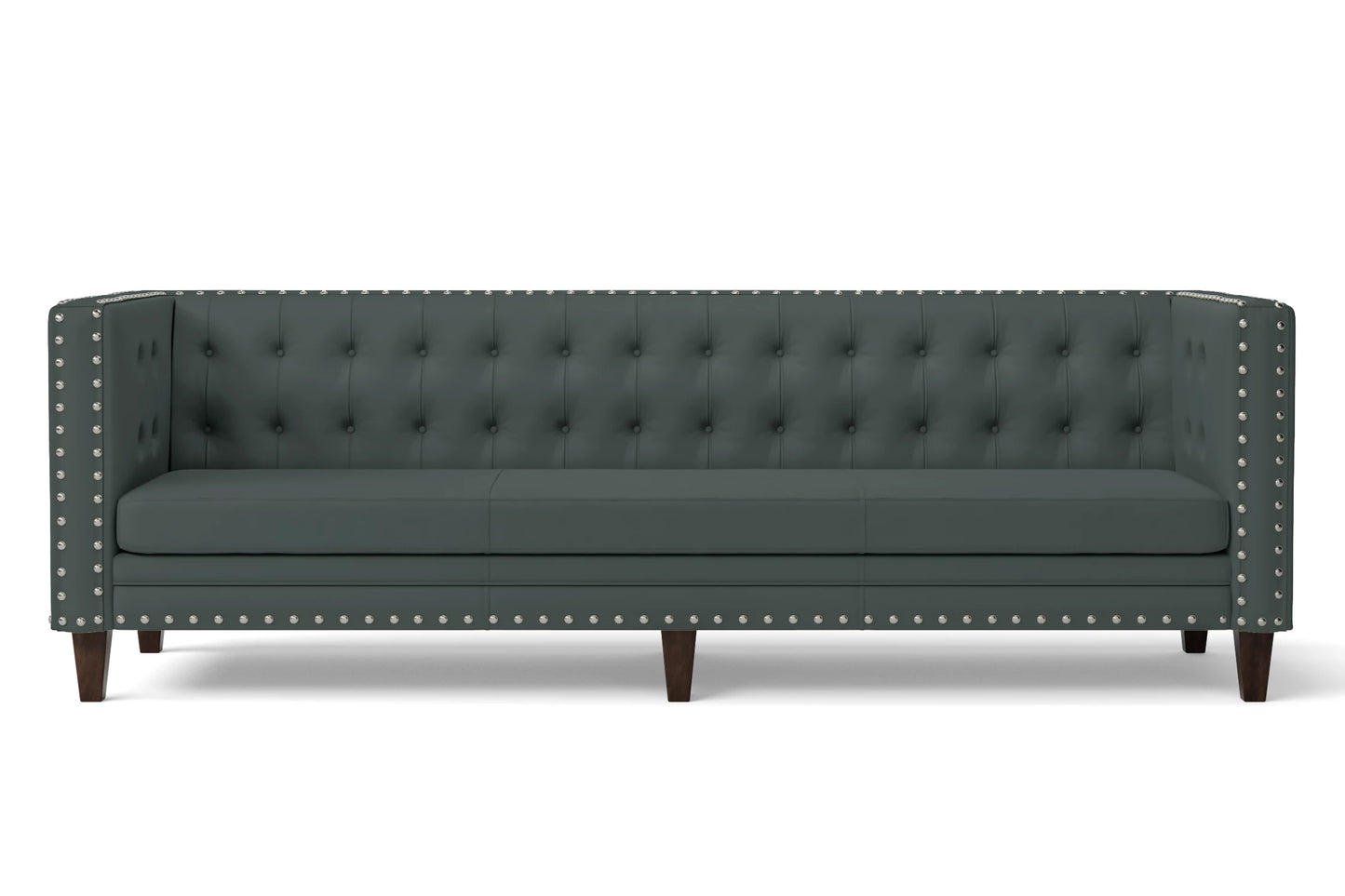 Rovigo 4 Seater Sofa Dusky Turquoise Leather