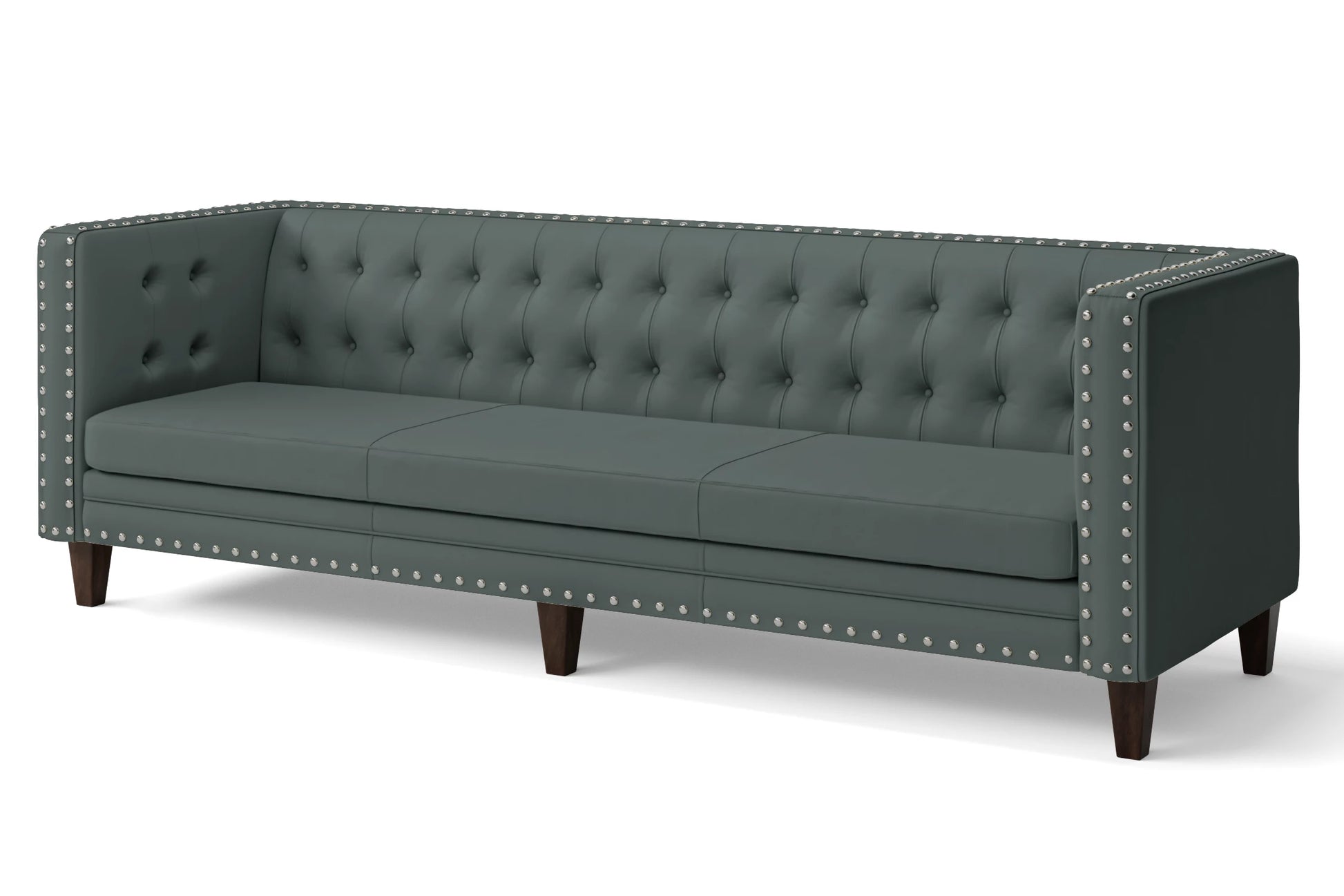 Rovigo 4 Seater Sofa Dusky Turquoise Leather