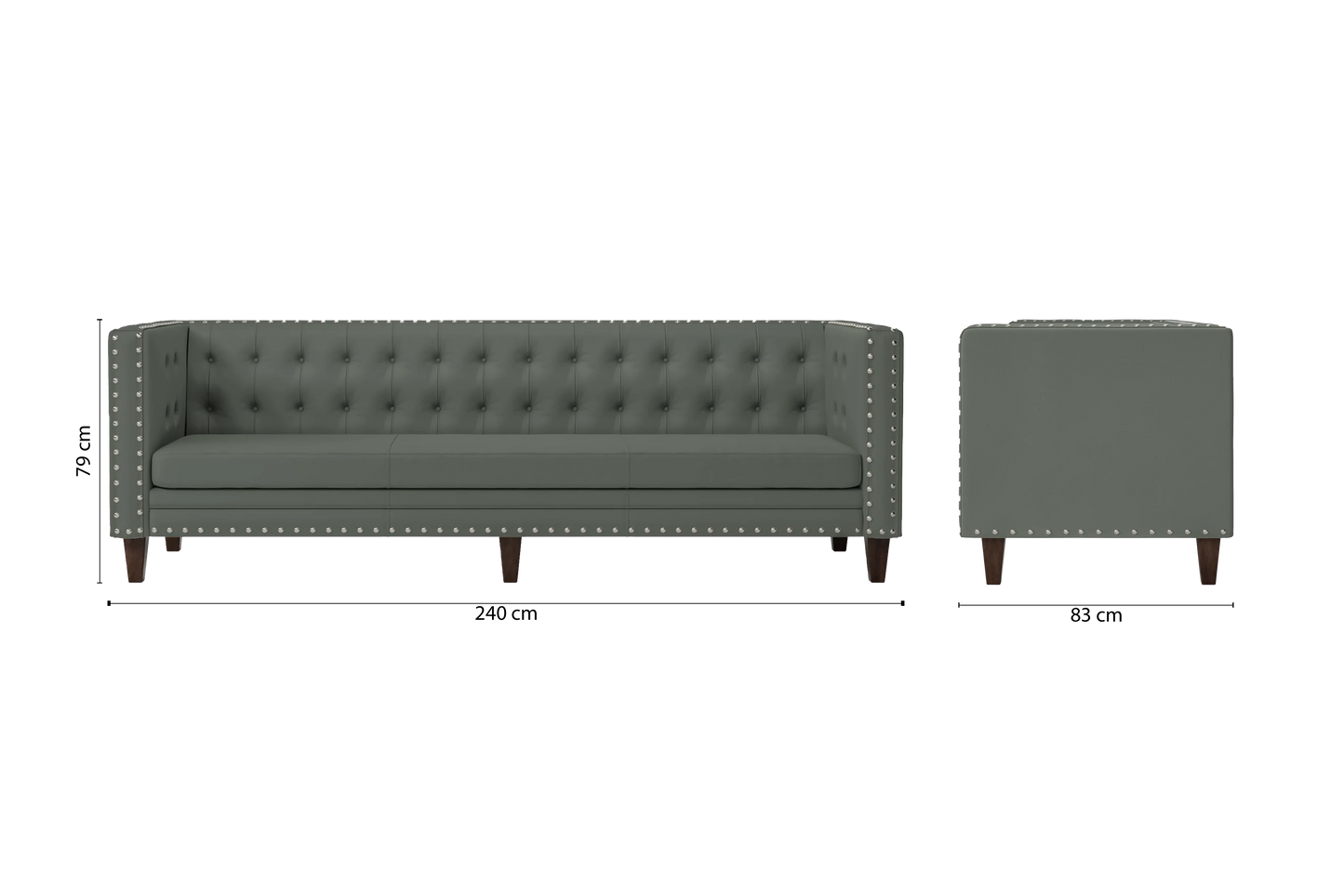 Rovigo 4 Seater Sofa Lush Leather