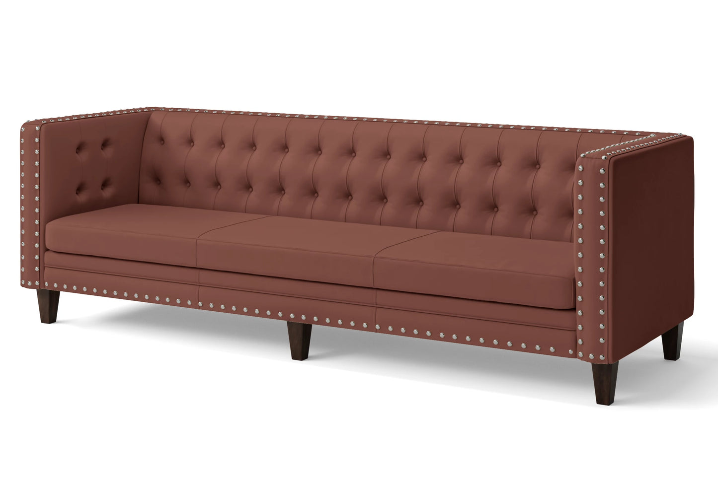 Rovigo 4 Seater Sofa Mauve Leather