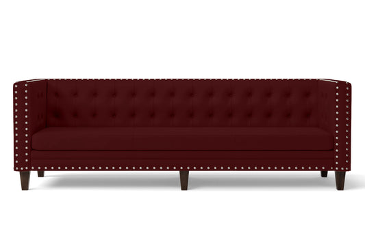 Rovigo 4 Seater Sofa Red Leather