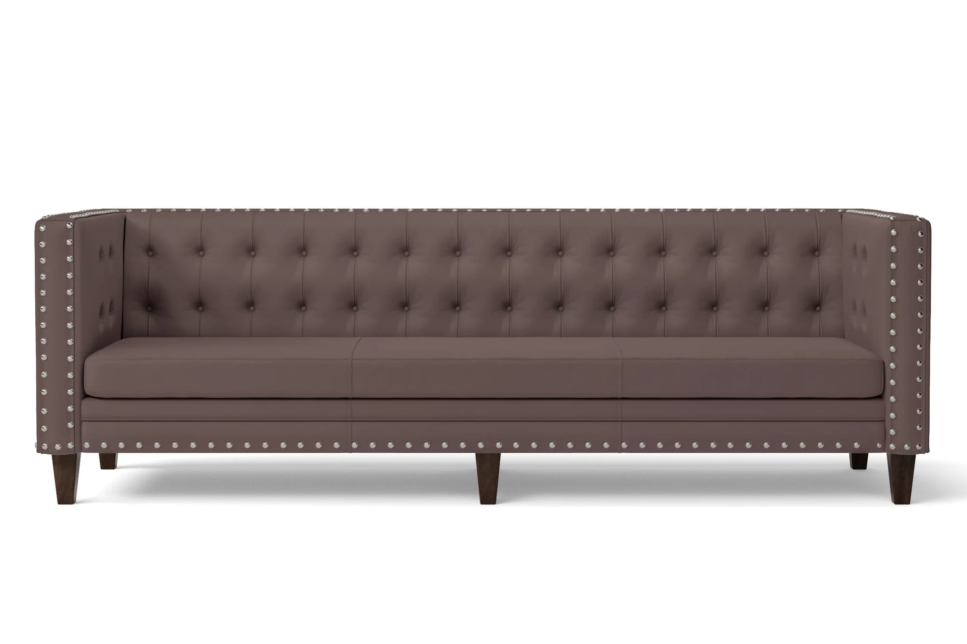 Rovigo 4 Seater Sofa Rose Taupe Leather