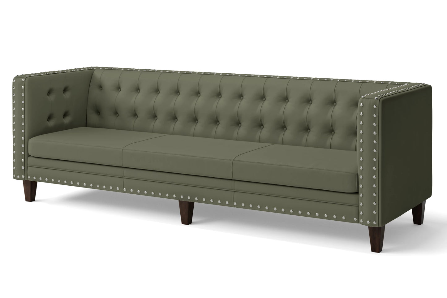 Rovigo 4 Seater Sofa Sage Leather