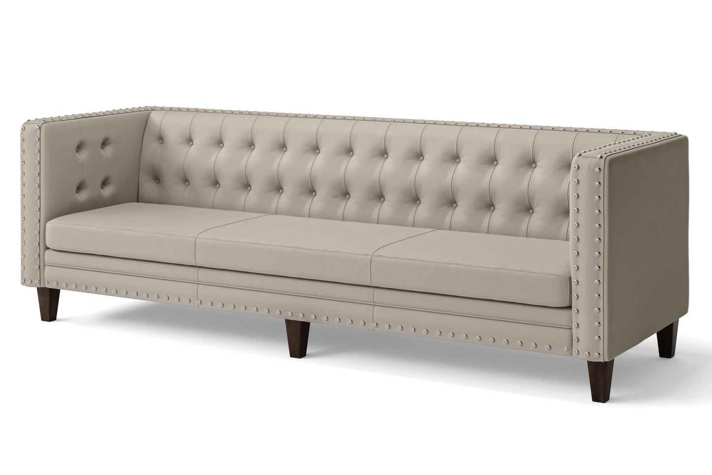 Rovigo 4 Seater Sofa Sand Leather