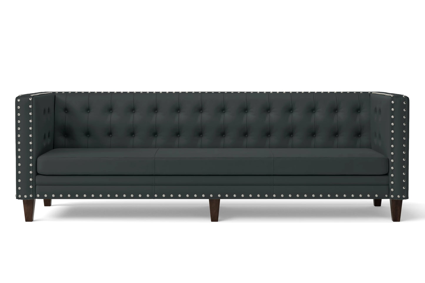 Rovigo 4 Seater Sofa Slate Leather