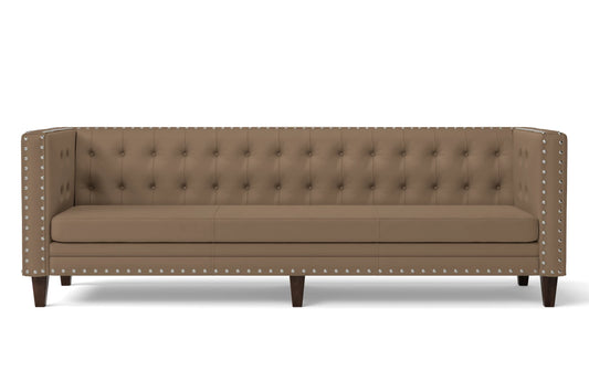 Rovigo 4 Seater Sofa Stone Leather