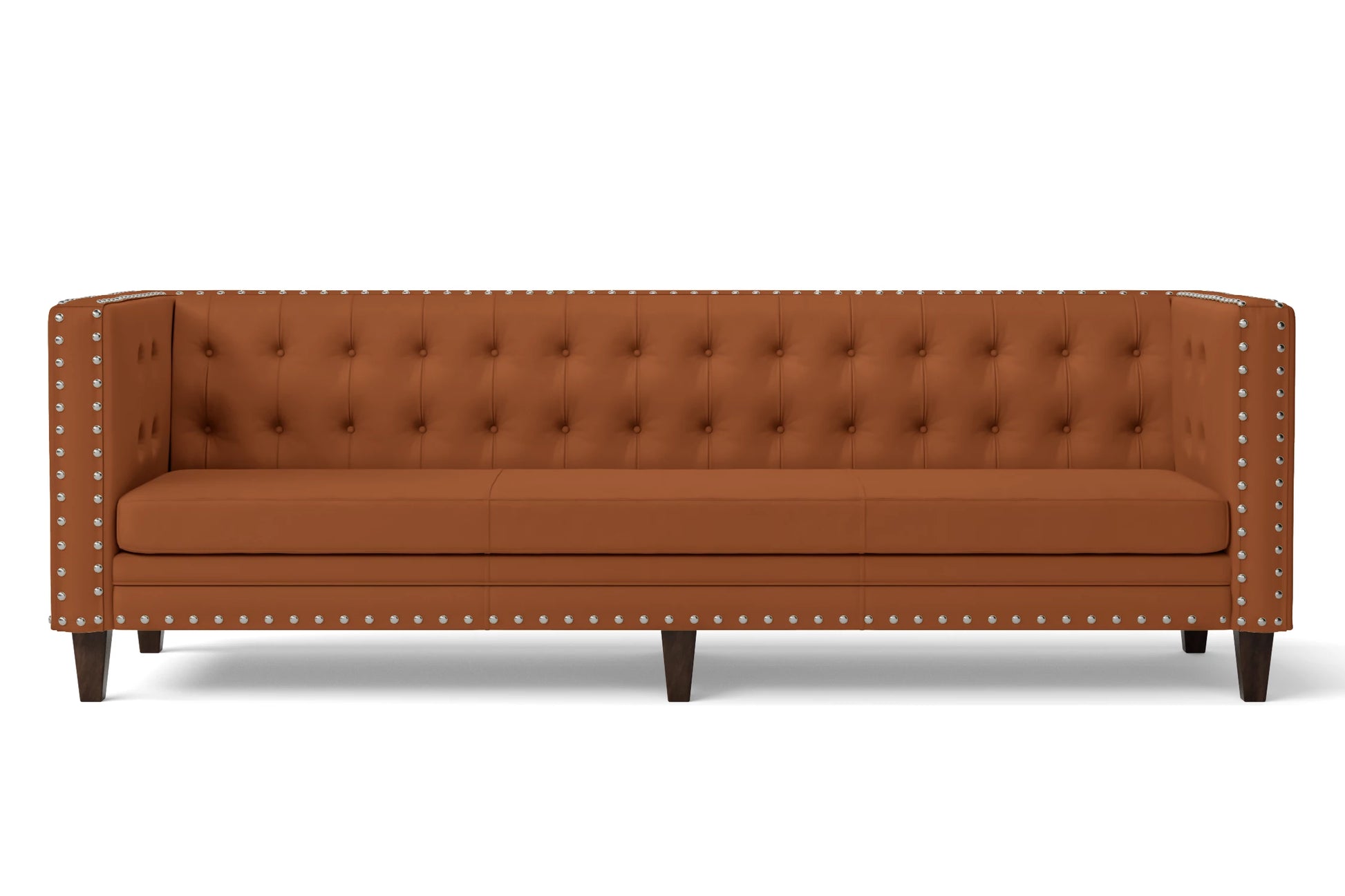 Rovigo 4 Seater Sofa Tan Brown Leather