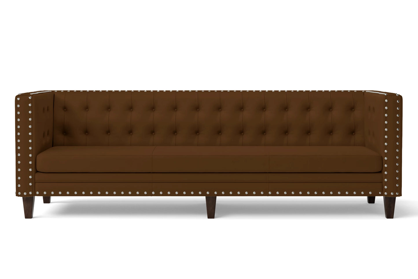 Rovigo 4 Seater Sofa Walnut Brown Leather