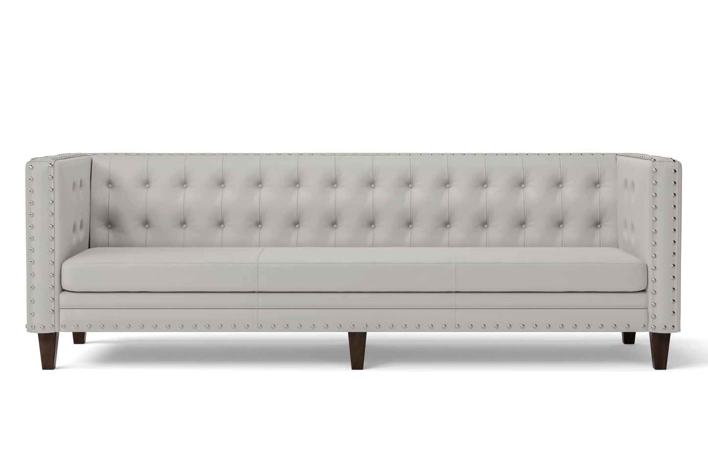 Rovigo 4 Seater Sofa White Leather