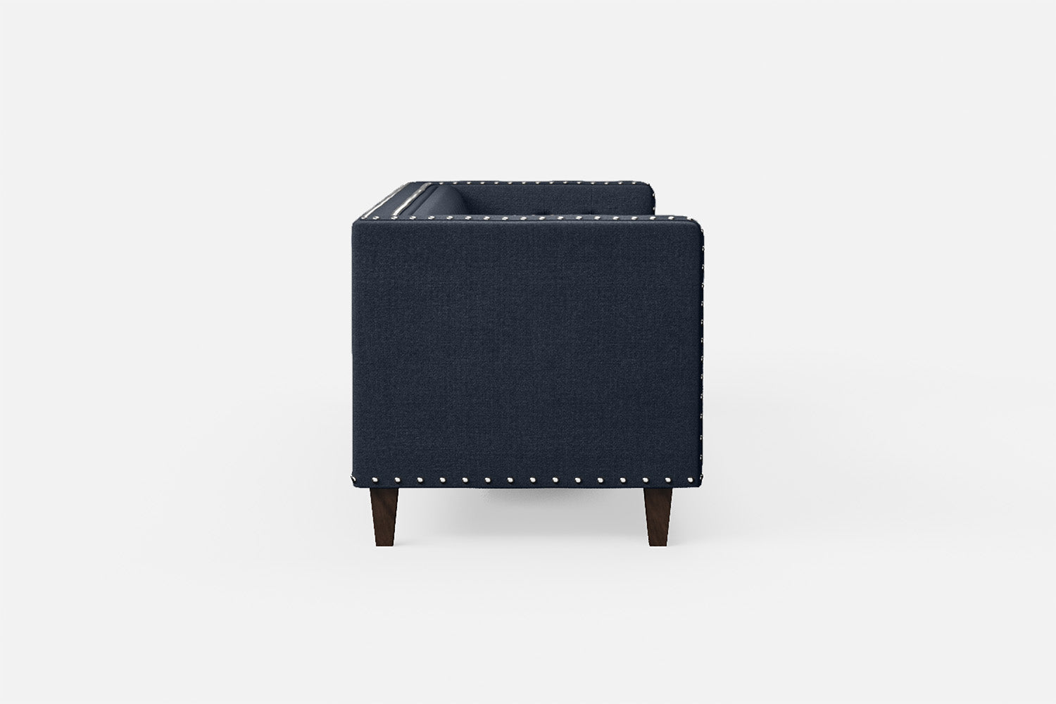 Rovigo 4 Seater Sofa Dark Blue Linen Fabric