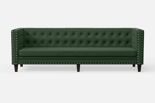 Rovigo 4 Seater Sofa Forest Green Linen Fabric