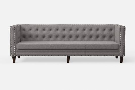 Rovigo 4 Seater Sofa Grey Linen Fabric