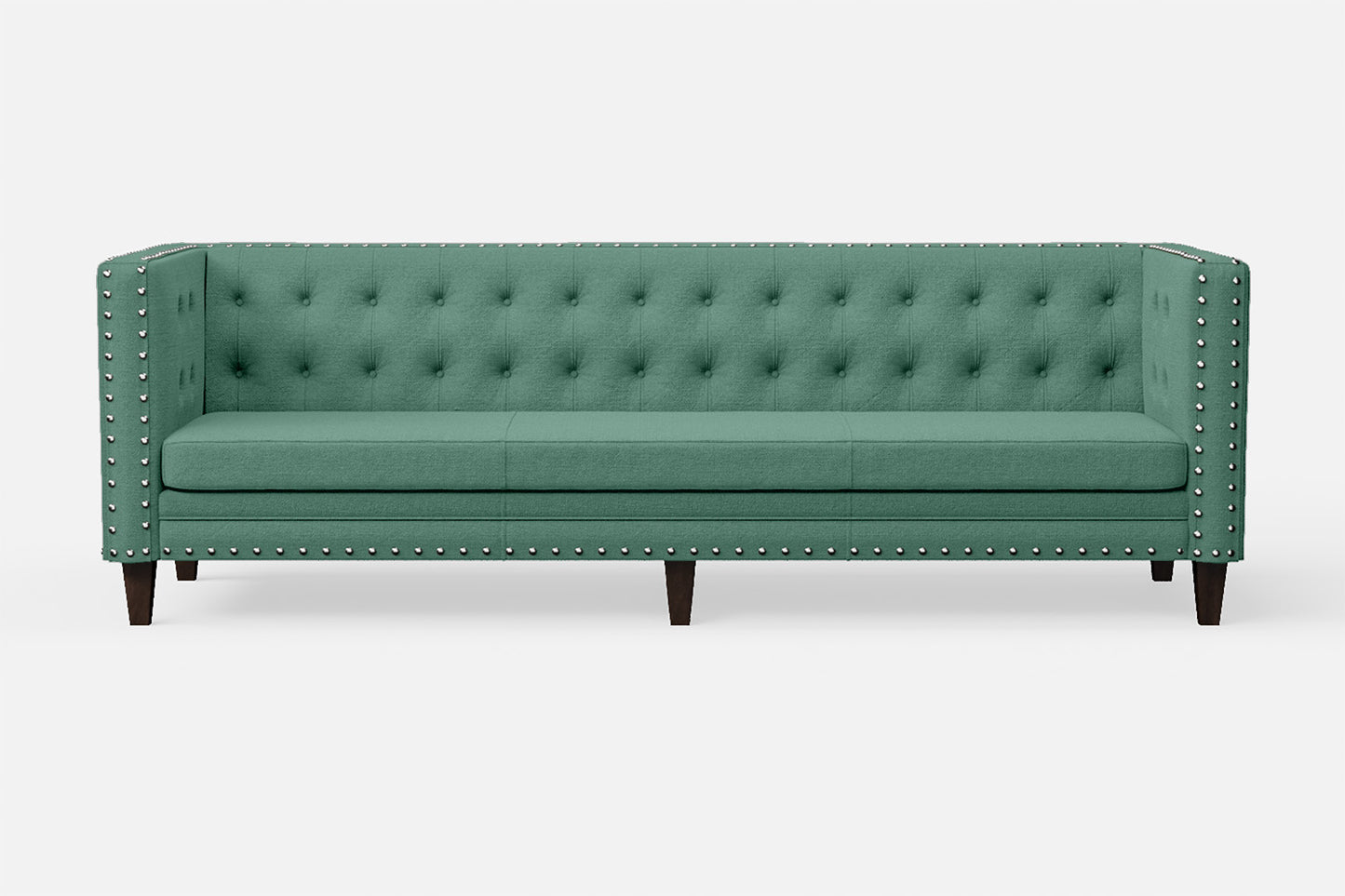 Rovigo 4 Seater Sofa Mint Green Linen Fabric