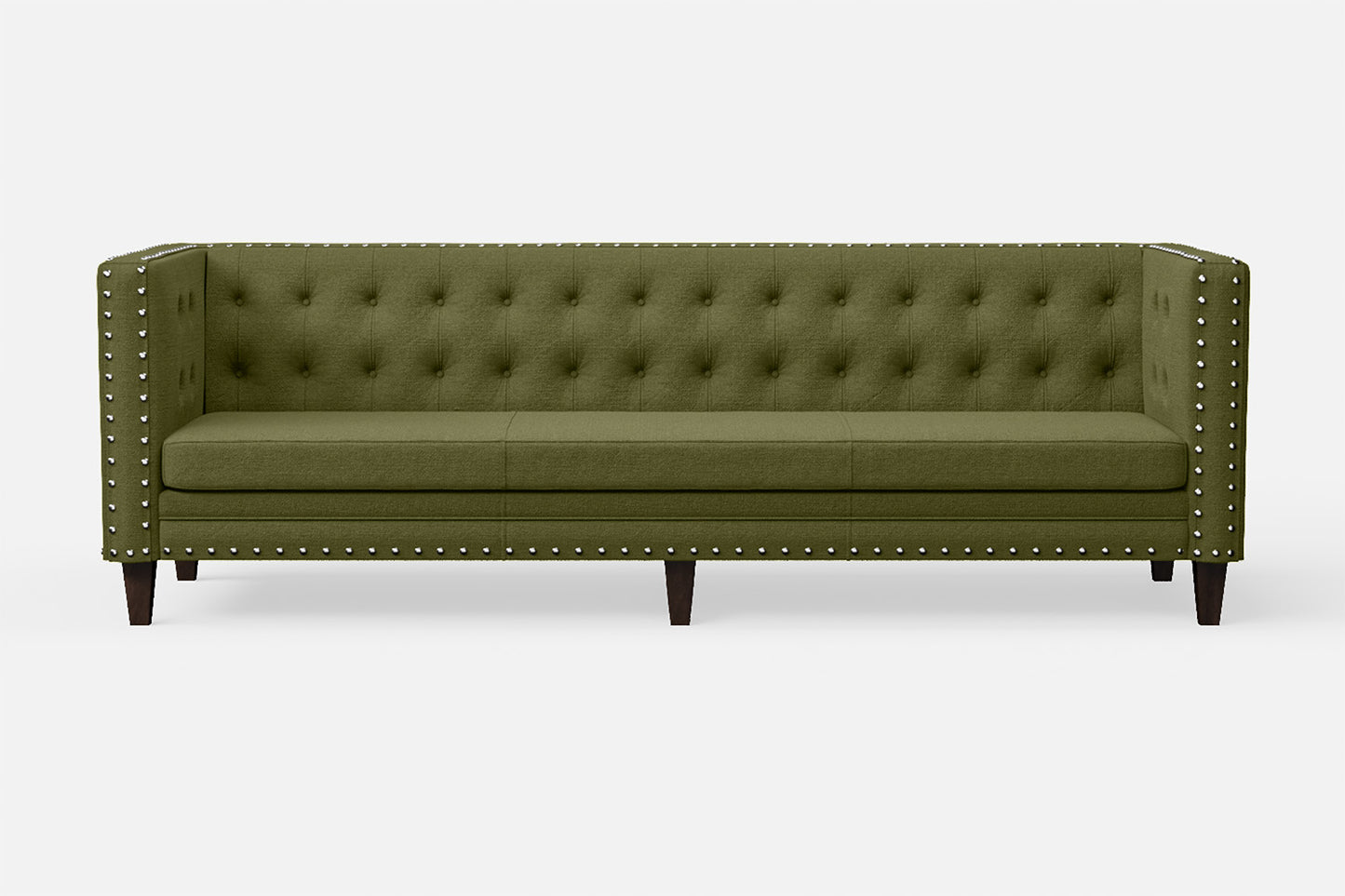 Rovigo 4 Seater Sofa Olive Linen Fabric