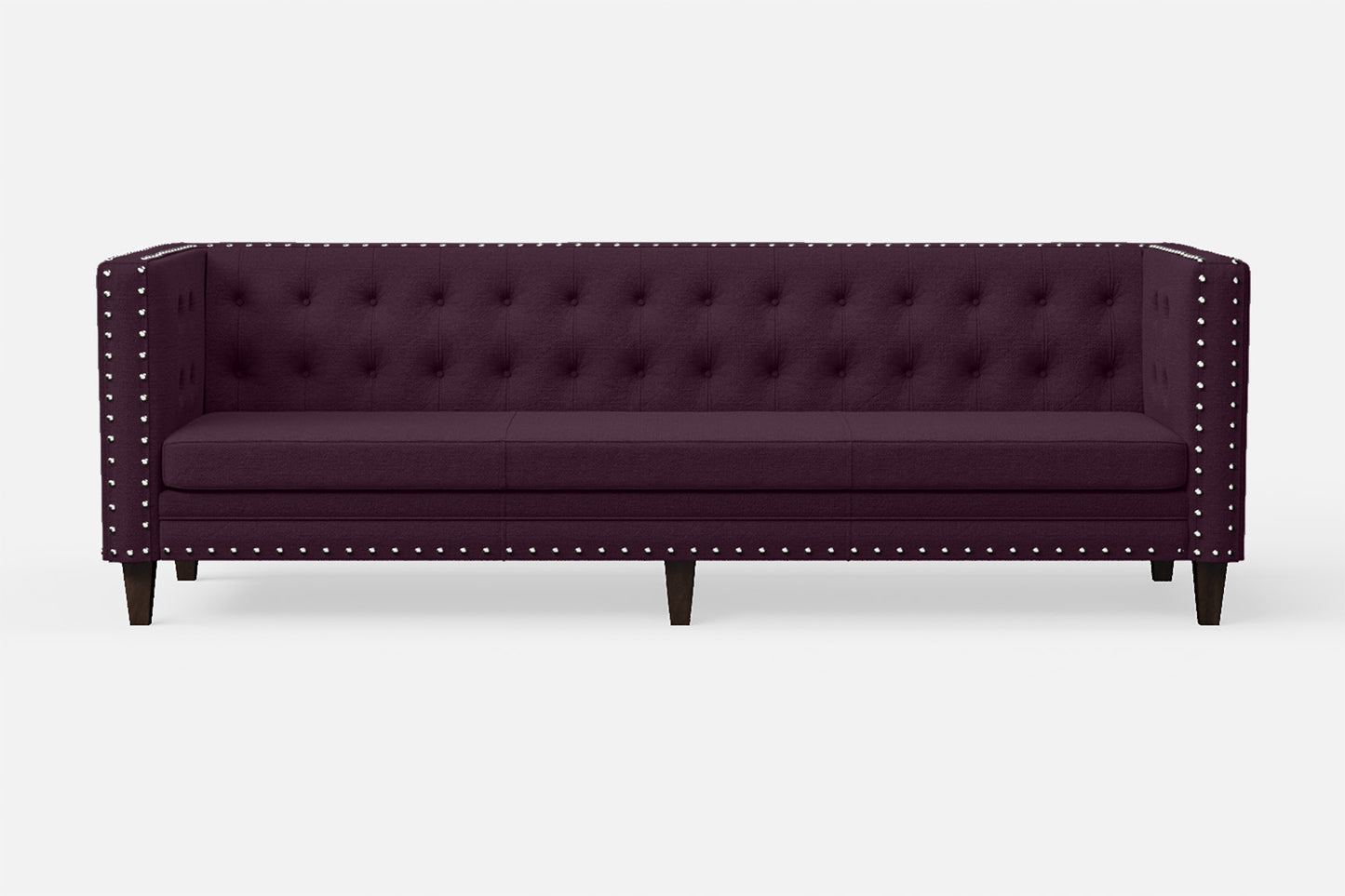 Rovigo 4 Seater Sofa Purple Linen Fabric