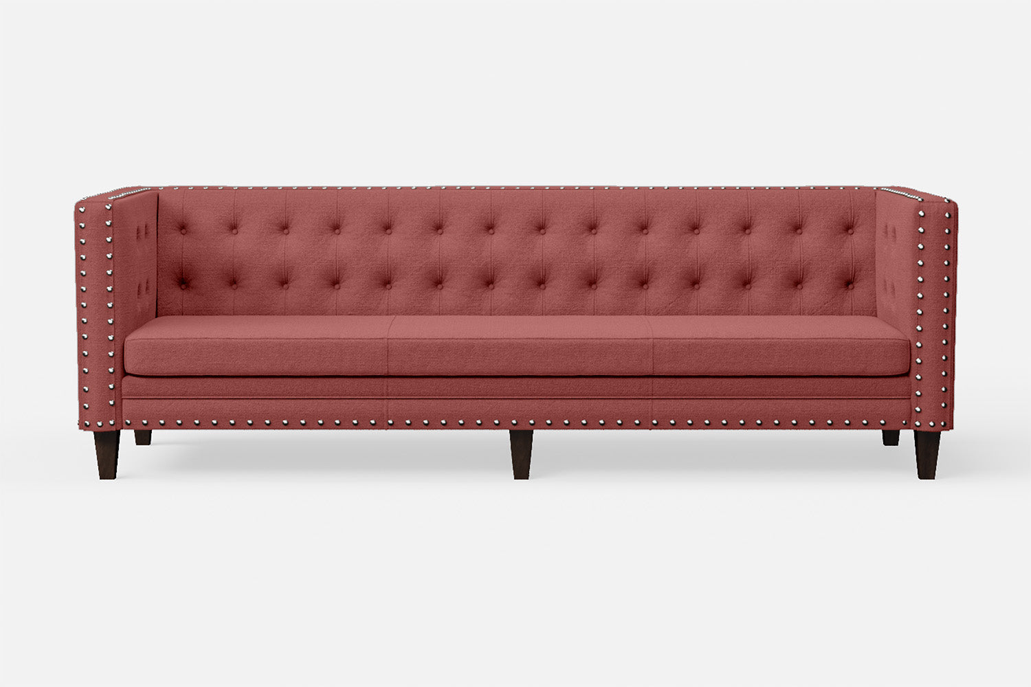 Rovigo 4 Seater Sofa Rose Pink Linen Fabric