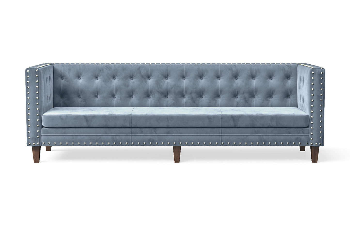 Rovigo 4 Seater Sofa Baby Blue Velvet