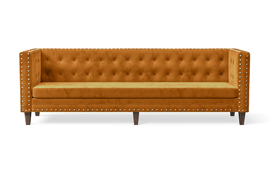 Rovigo 4 Seater Sofa Gold Velvet