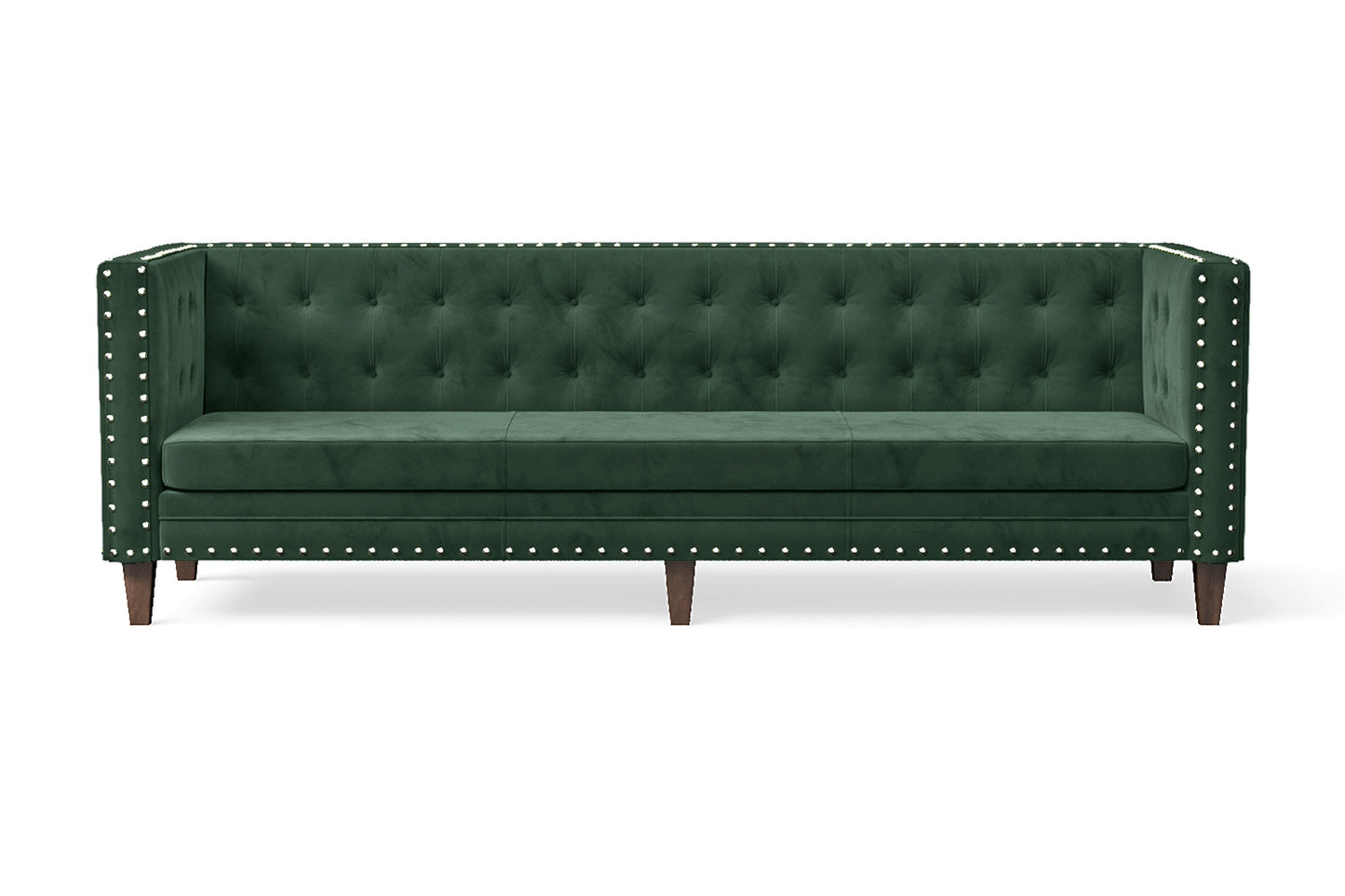 Rovigo 4 Seater Sofa Green Velvet