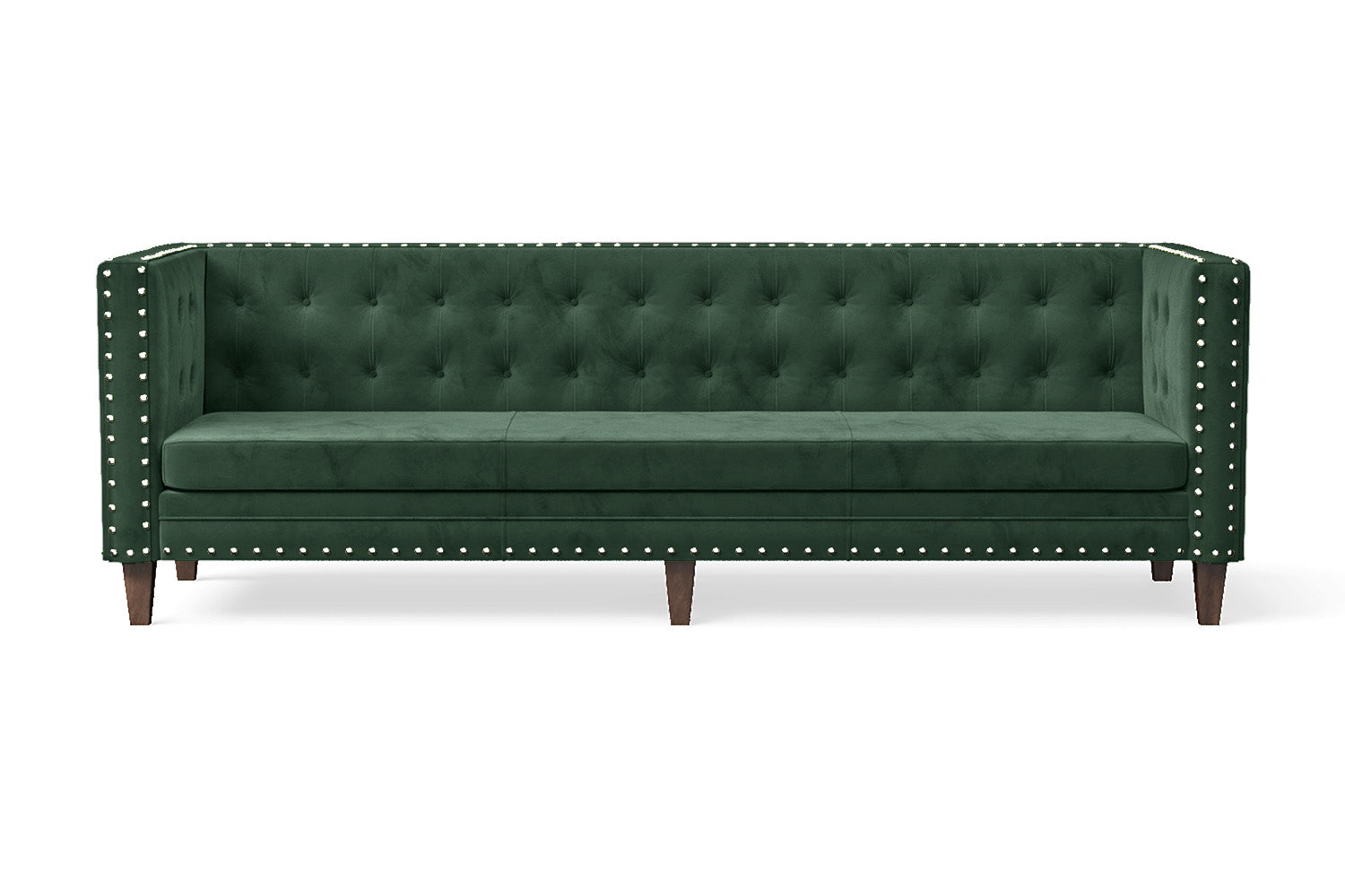 Rovigo 4 Seater Sofa Green Velvet